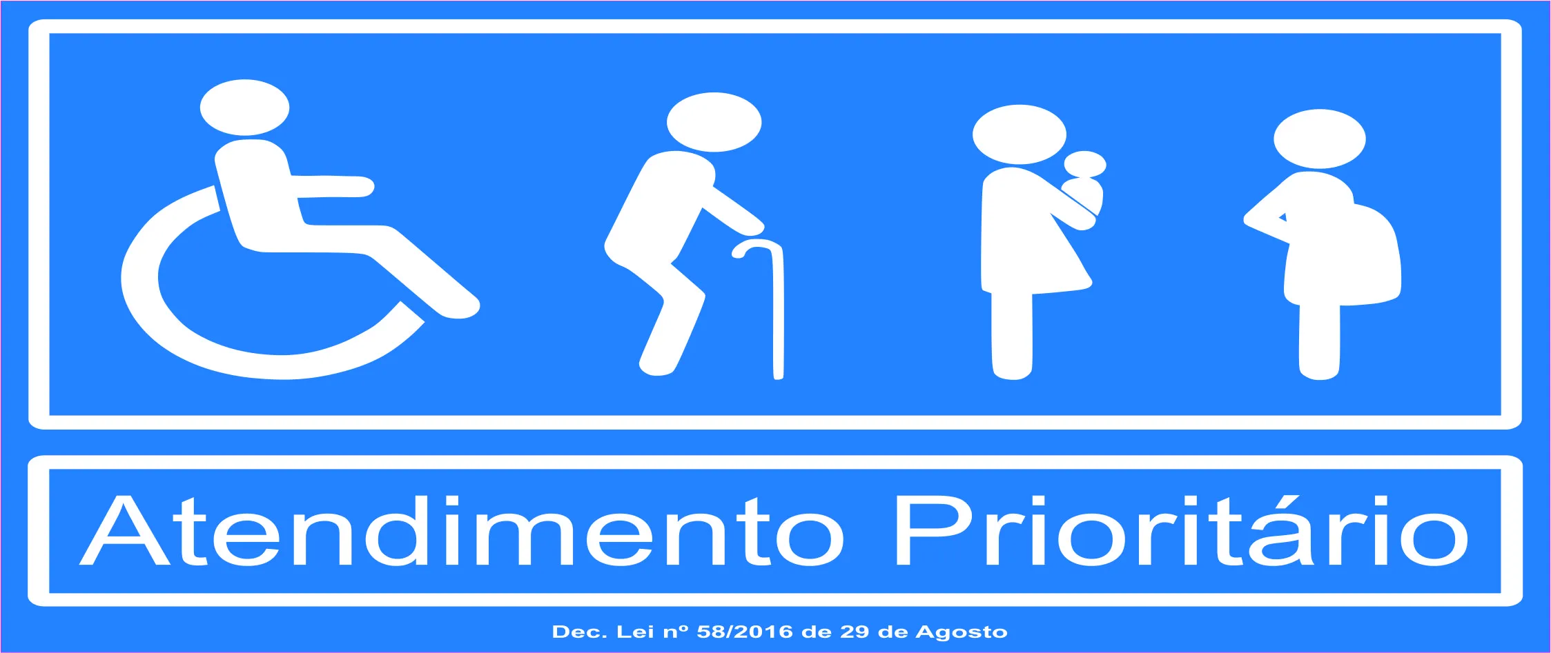 Autocolante Atendimento Prioritário